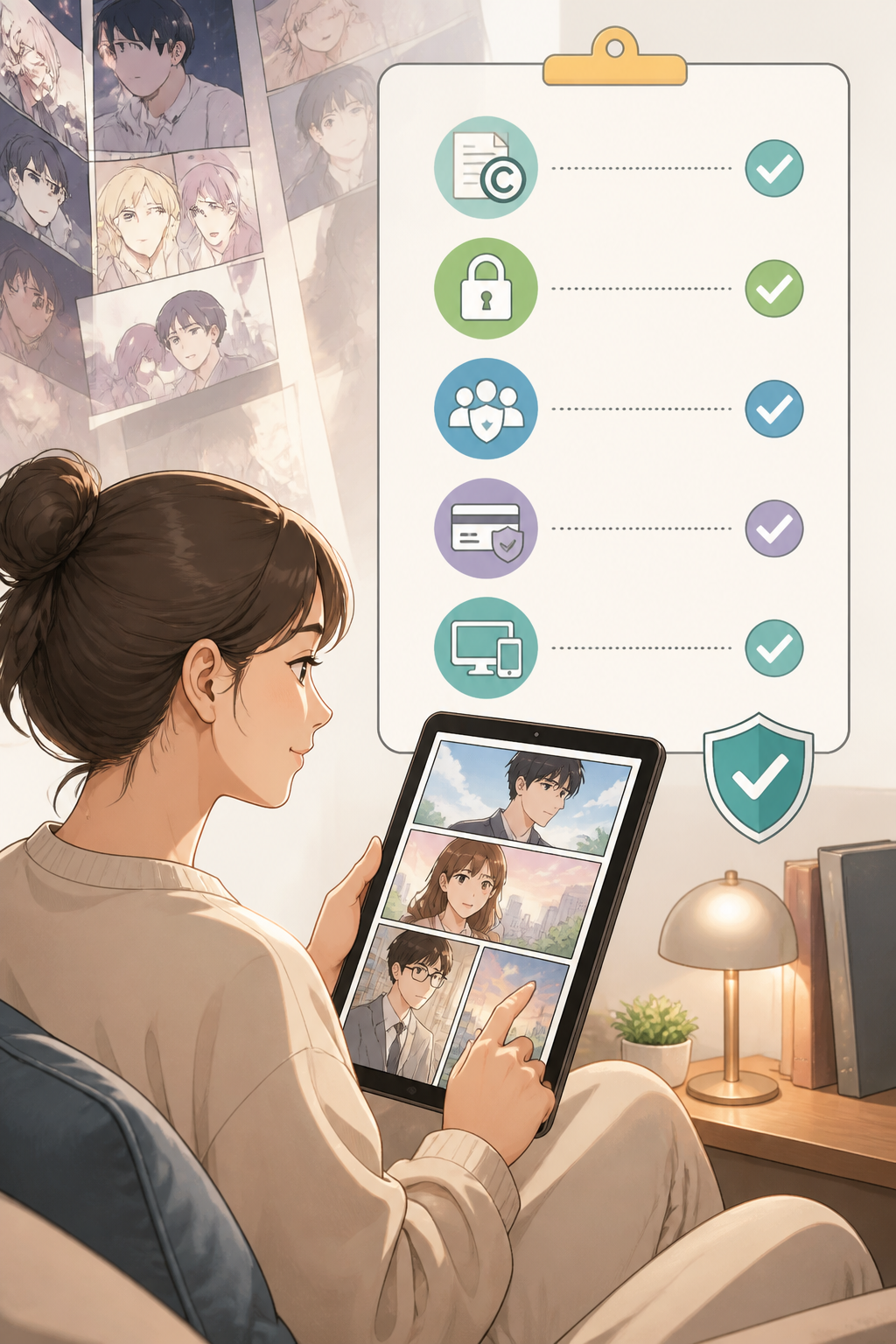 웹툰 사이트 정보 안내 이미지