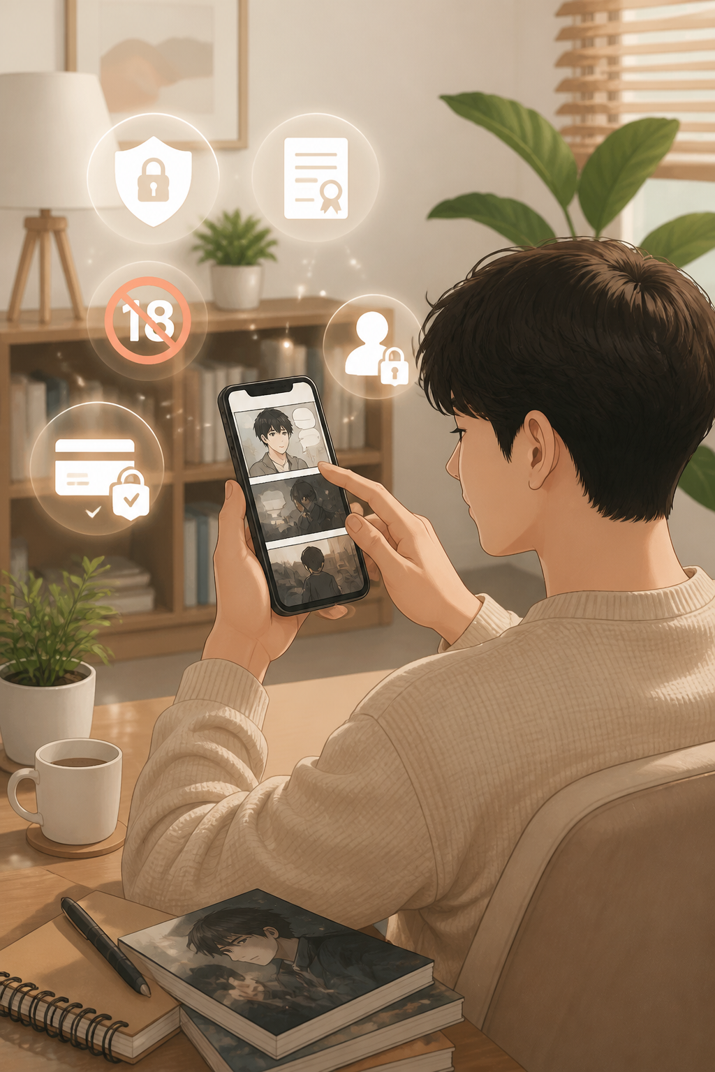 네이버 웹툰 모바일 정보 안내 이미지